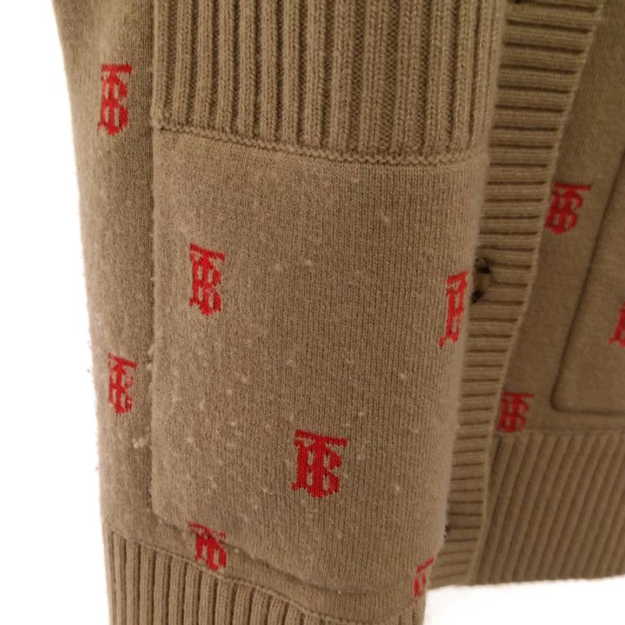 BURBERRY バーバリー TBロゴ総柄ニットVネックカーディガン BURBERRY バーバリー TBロゴ総柄ニットVネックカーディガン