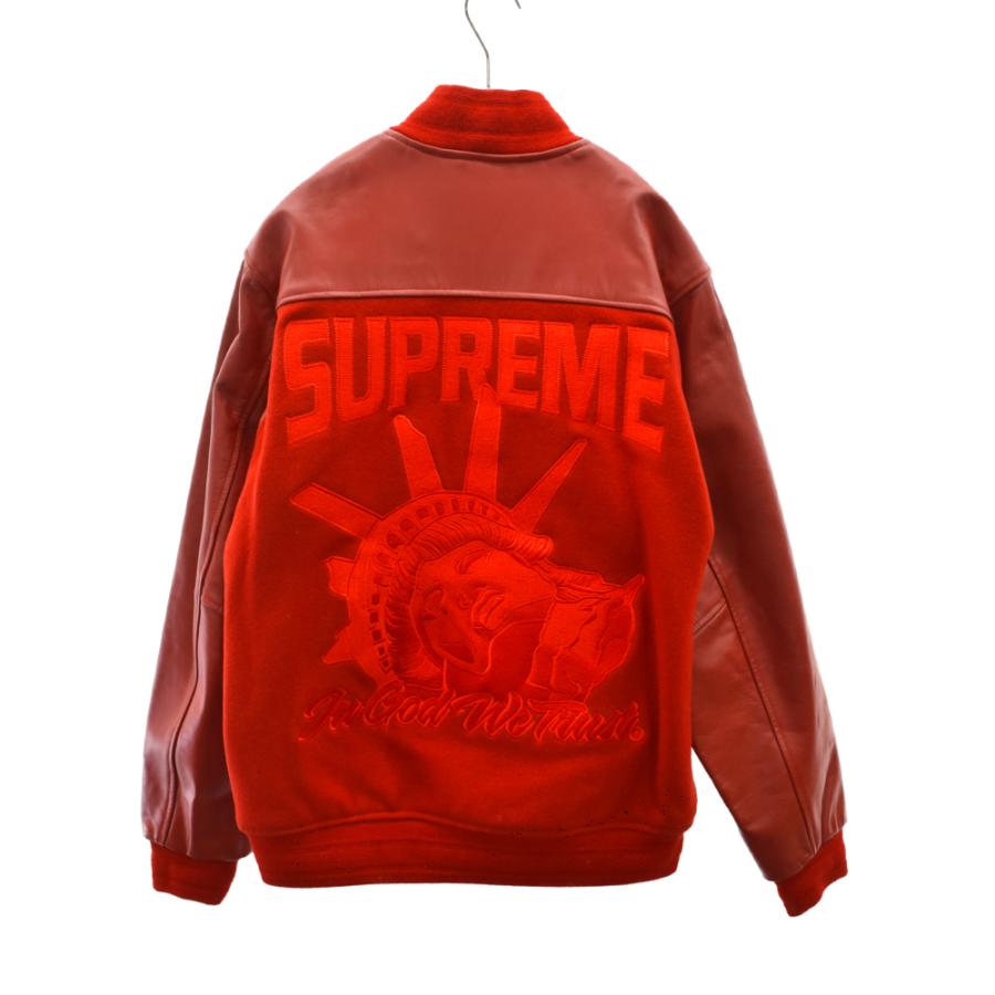 Supreme シュプリーム 07AW VARSITY JACKET 自由の女神 刺繍 Supreme シュプリーム 07AW VARSITY JACKET 自由の女神 刺繍