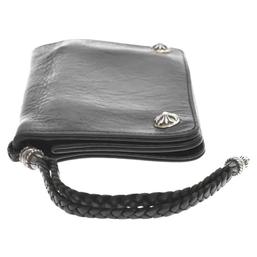 クロムハーツ 2zip wallet 2ジップウォレット ストラップ クロムハーツ2ジップウォレットクロスボタンwithストラップブラック