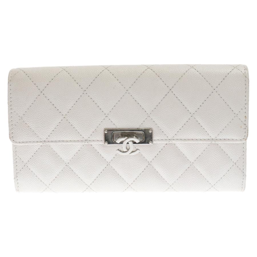 CHANEL シャネル ココロック キャビアスキン ロングウォレット 長財布 