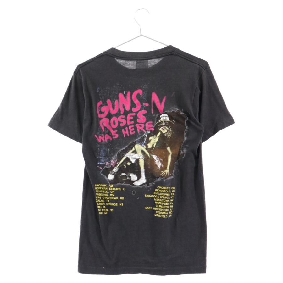 GUN'S N ROSES ガンズアンドローゼス WAS HERE 両面プリントTシャツ