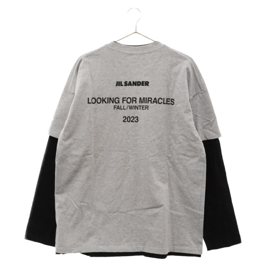 JIL SANDER ジルサンダー 23AW バックプリント レイヤード 長袖T JIL SANDER ジルサンダー 23AW バックプリント レイヤード 長袖T