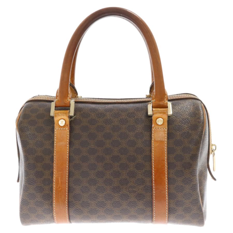 CELINE（セリーヌ） マカダム柄 ミニボストンバッグ ブラウン CE00/23