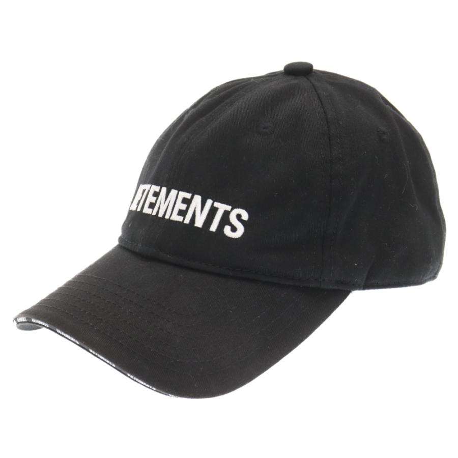 VETEMENTS ヴェトモン フロントロゴ刺繍ベースボールキャップ 