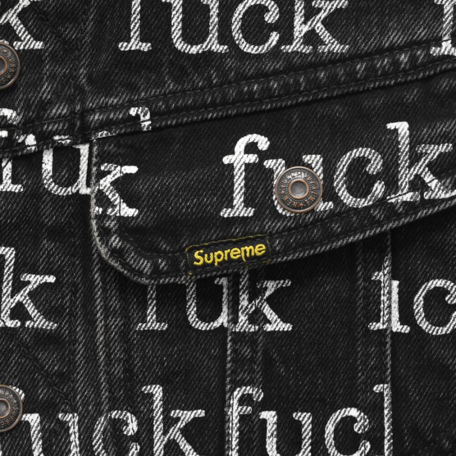 Supreme SUPREME シュプリーム 13SS Fuck Denim Jacket FUCK総柄 Supreme SUPREME シュプリーム 13SS Fuck Denim Jacket FUCK総柄