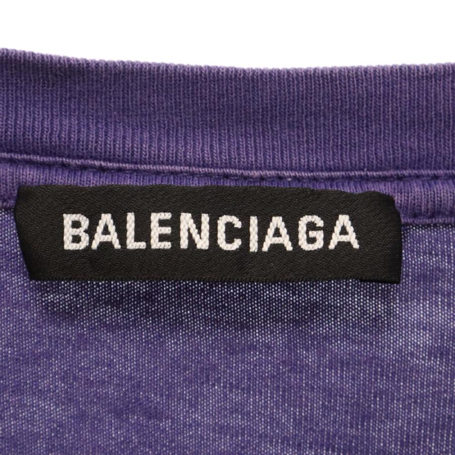 BALENCIAGA バレンシアガ 19SS キャンペーンロゴプリント半袖Tシャツ 508203 TAV44 パープル｜shopbring｜06