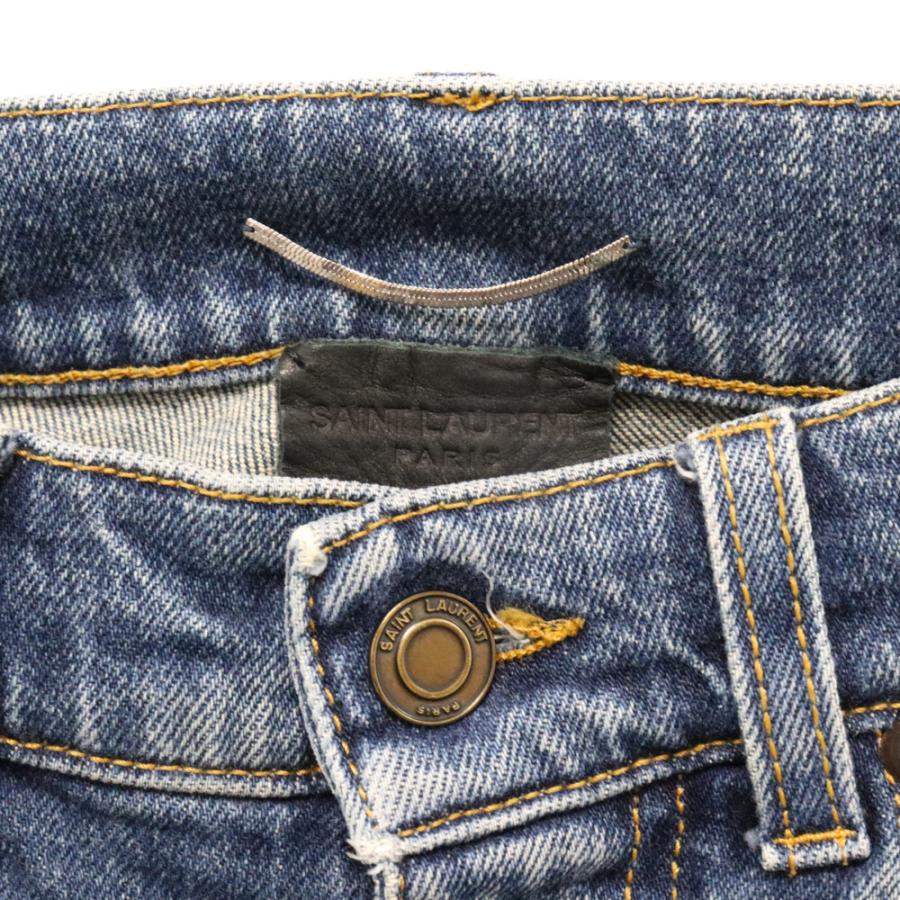 サンローランパリ Knee Crash Denim ニークラッシュ加工 スキニー