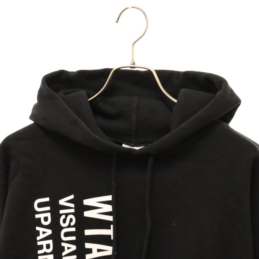 WTAPS ダブルタップス 22AW VISUAL UPARMORED HOODY 222ATDT-HPM02S ロゴプリント プルオーバー スウェットパーカー ブラック｜shopbring｜05