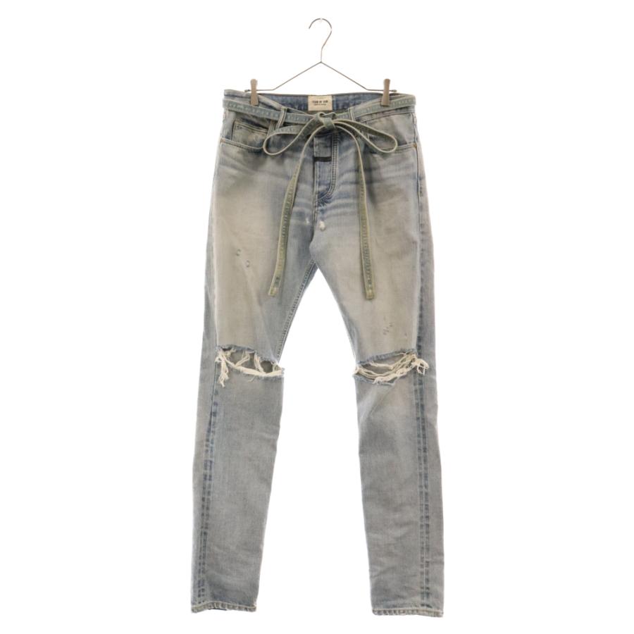 フィアオブゴッド 6TH SIXTH COLLECTION クラッシュデニム ストレート 