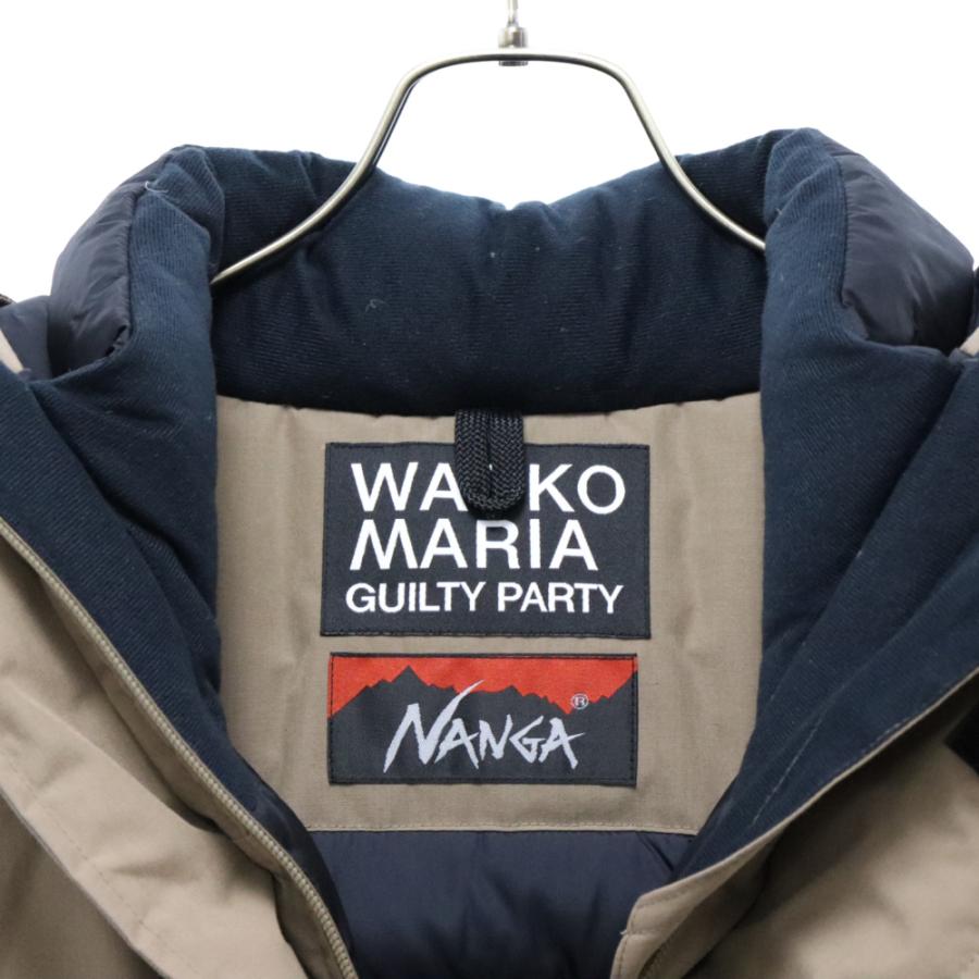 WACKO MARIA ワコマリア 23AW × NANGA MOUNTAIN BELAY COAT 23FW-WMO-NA02 フーデッド ダウンジャケット ベージュ｜shopbring｜03