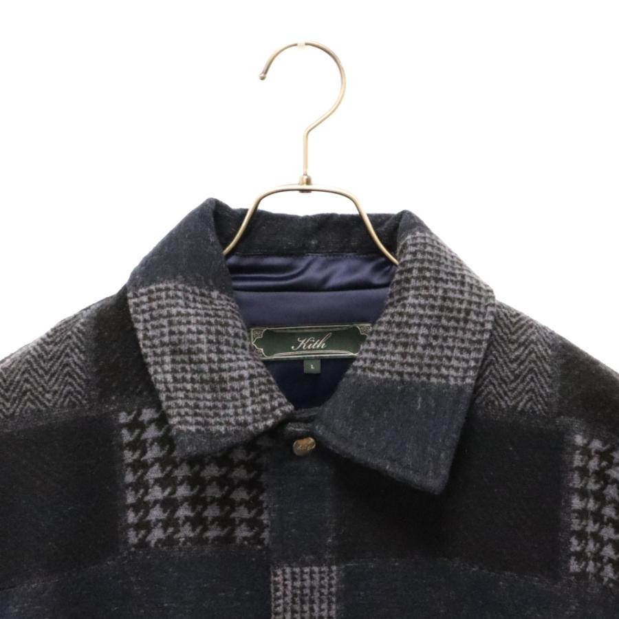 KITH キス パッチワーク ウール コーチジャケット ネイビー 23 KITH キス パッチワーク ウール コーチジャケット ネイビー 23