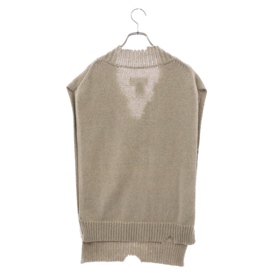 Martin Margiela マルタンマルジェラ 22SS コットンセルロース ヘンプニットベスト S50TH0056 S17992 ベージュ MARTIN MARGIELA（マルタン マルジェラ） 22SS コットンセルロース