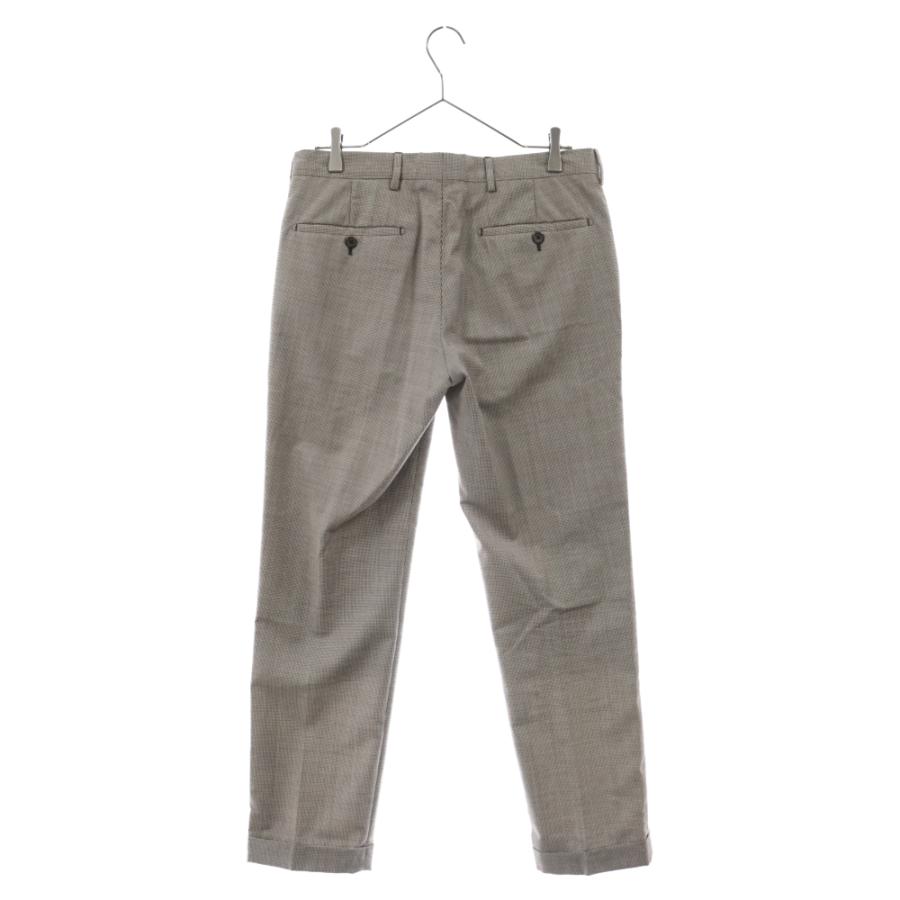 PRADA プラダ 千鳥柄 ウール ボタンフライ スラックスロング