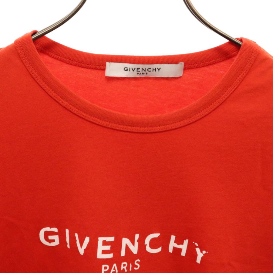GIVENCHY ジバンシー ネックニット ロゴ L 袖ロゴ 襟 レッド 赤 【公式 