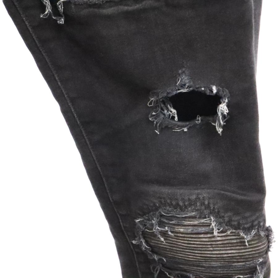 AMIRI アミリ MX1 ダメージ加工 コーティング バイカーデニムパンツ  