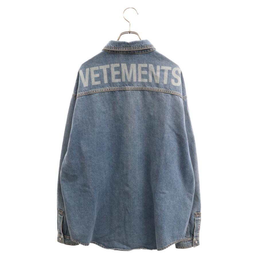 VETEMENTS ヴェトモン 20AW バックロゴ プリント スナップボタン VETEMENTS ヴェトモン 20AW バックロゴ プリント スナップボタン