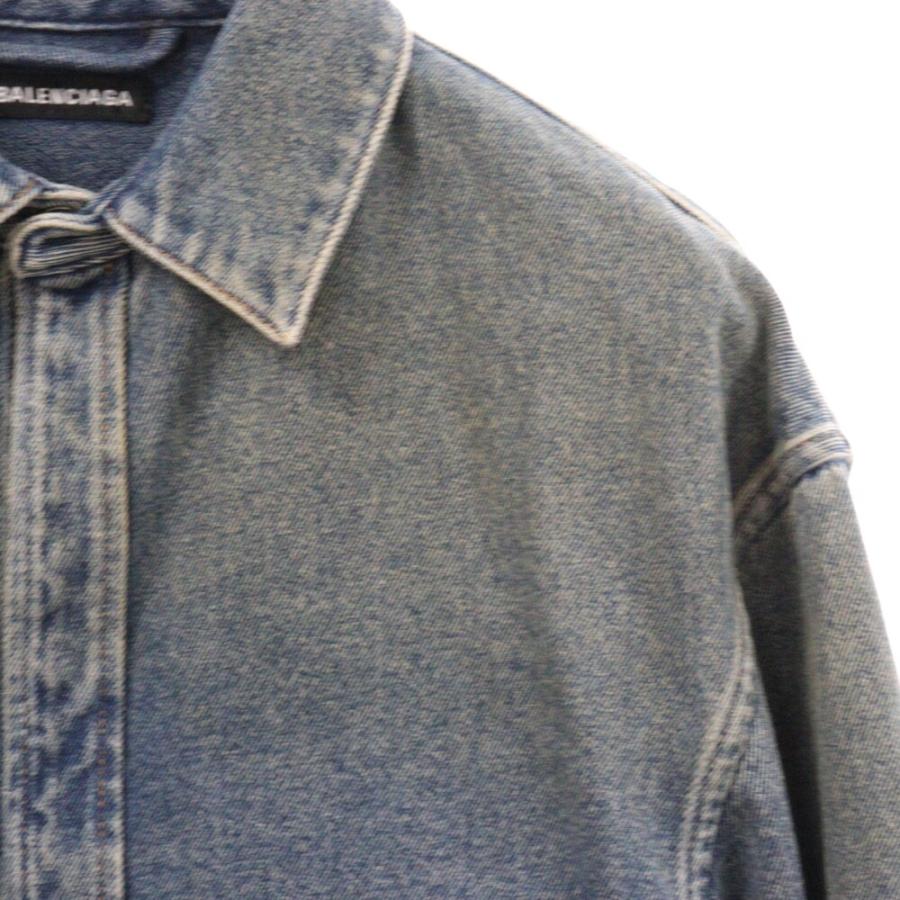 BALENCIAGA バレンシアガ ヴィンテージ 加工 比翼 デニム シャツ 