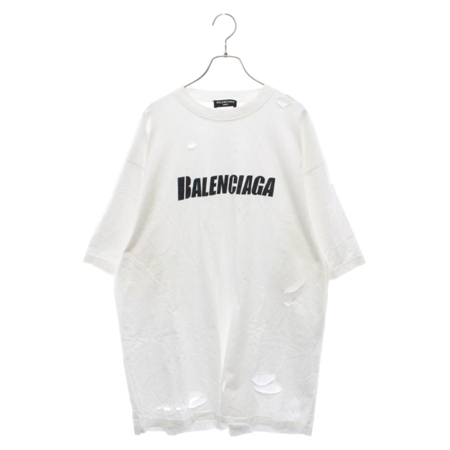 トップス balenciaga destroyed Flatground t-shirt BALENCIAGA TシャツDestroyed Flatground Tee
