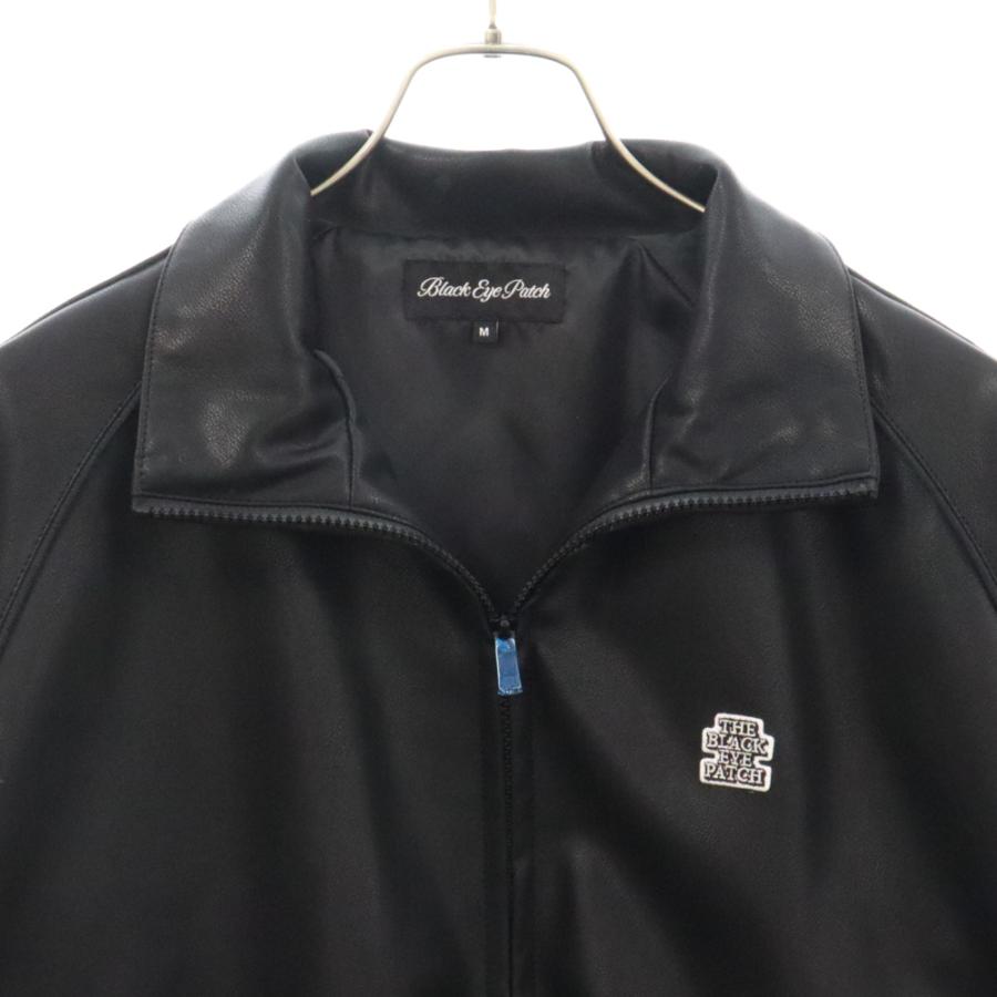 ブラックアイパッチ KANJI TAPED FAUX LEATHER TRACK JACKET ブラックアイパッチ KANJI TAPED FAUX LEATHER TRACK JACKET