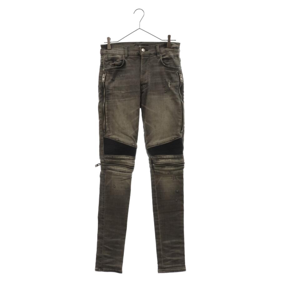 AMIRI（アミリ） MX2 Jeans クラッシュ加工 バイカーデニムパンツ