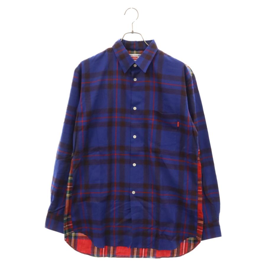 シュプリーム 15AW × コムデギャルソンシャツ タータンチェック 長袖 