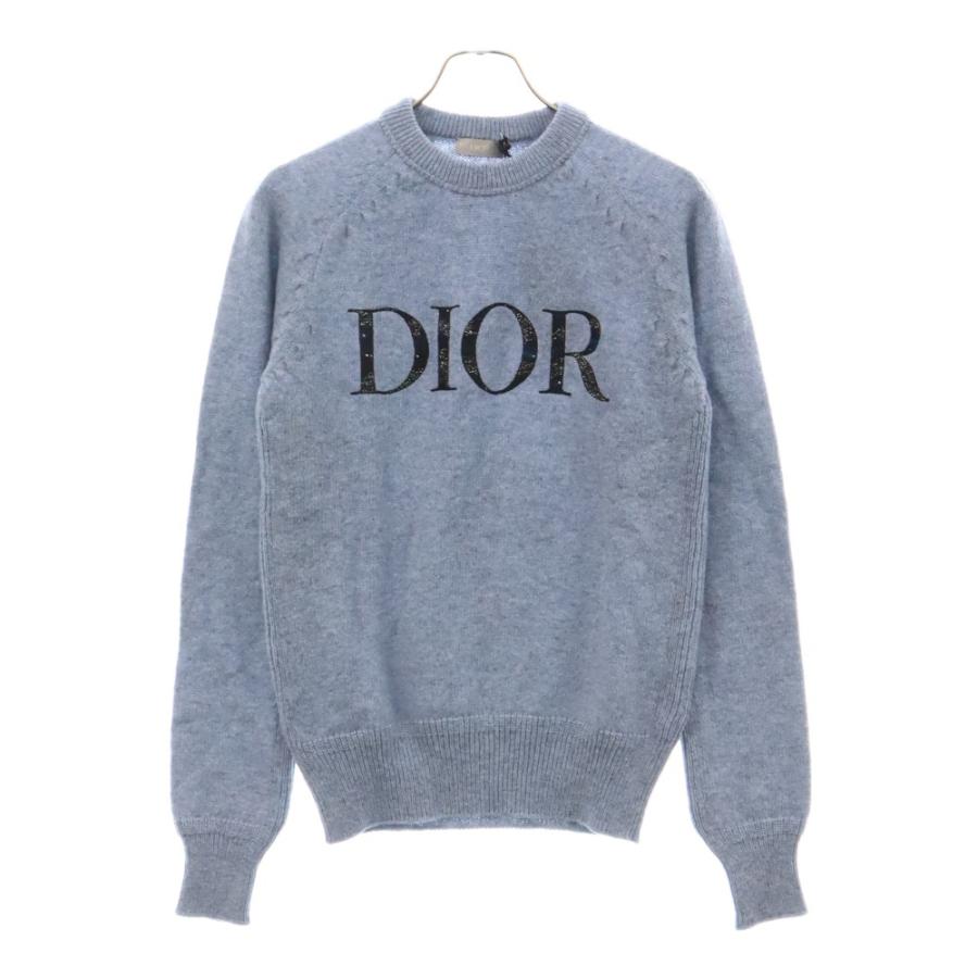 DIOR ディオール 21AW フロントロゴ刺繍 クルーネックニットセーター 
