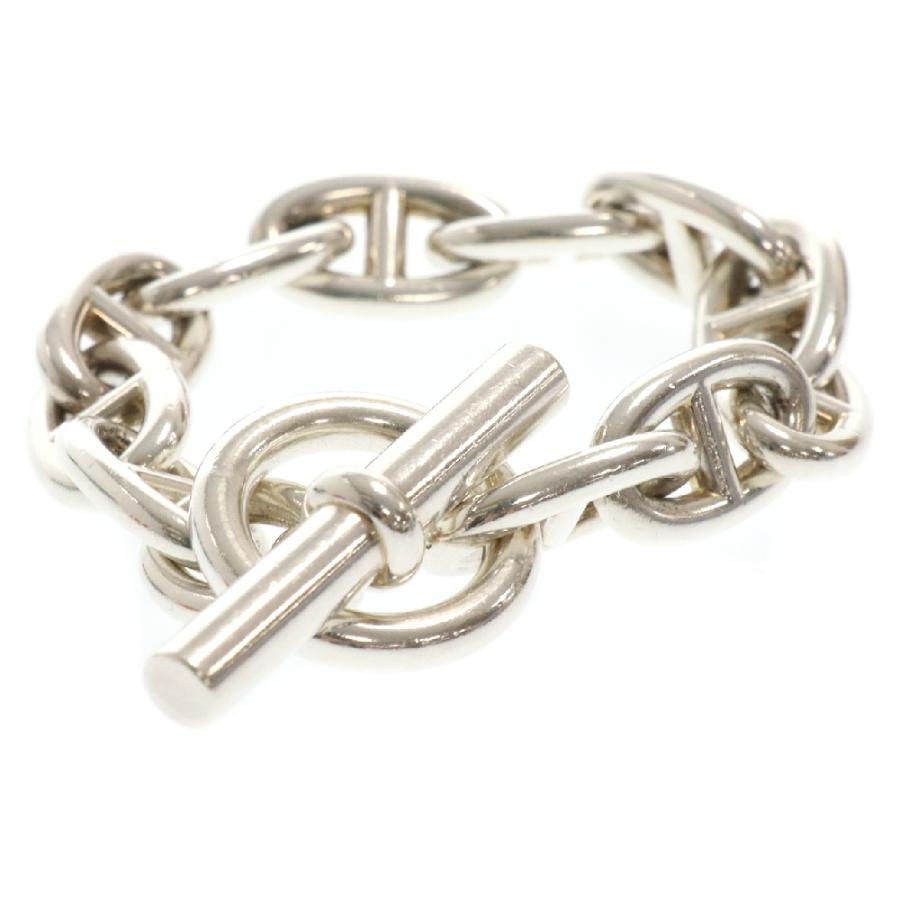 美品HERMES シルバーチェーンブレスレット HERMES（エルメス） ブレスレット シェーヌダンクル TGM HERMES Chaine