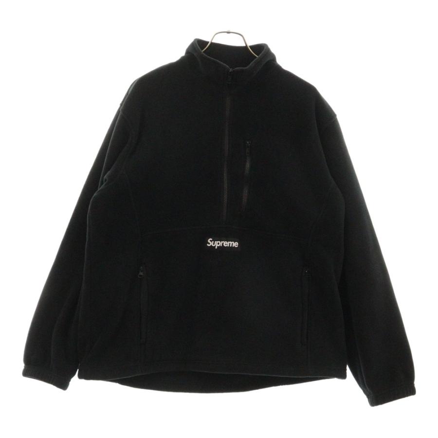 Supreme Polartec ブラック フリースジャケット 縫い込も フード付き