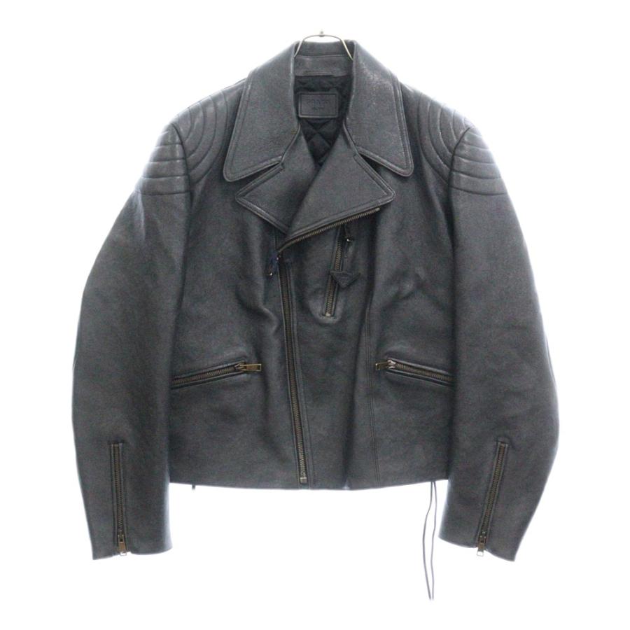 PRADA プラダ ラムスキン レザーダブルライダースジャケット PRADA プラダ ラムスキン レザーダブルライダースジャケット