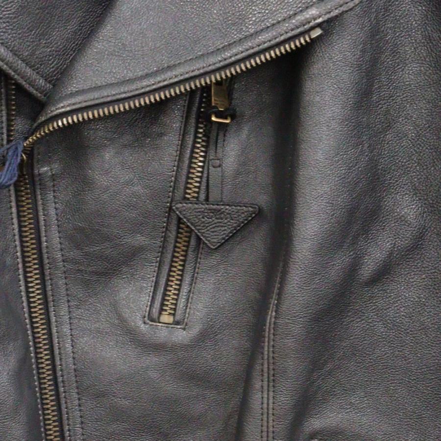 PRADA プラダ ラムスキン レザーダブルライダースジャケット PRADA プラダ ラムスキン レザーダブルライダースジャケット