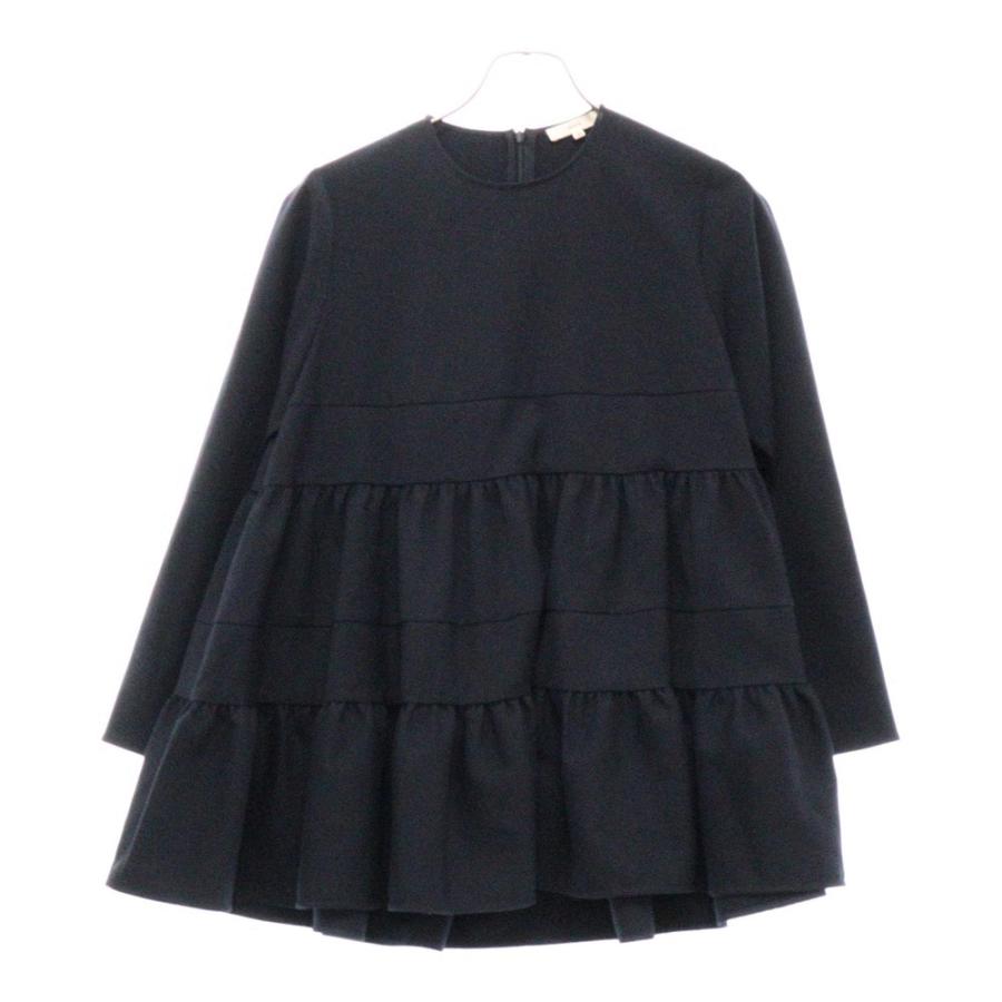 Yori yori ヨリ 23AW マットダブルクロスティアード長袖ブラウス  