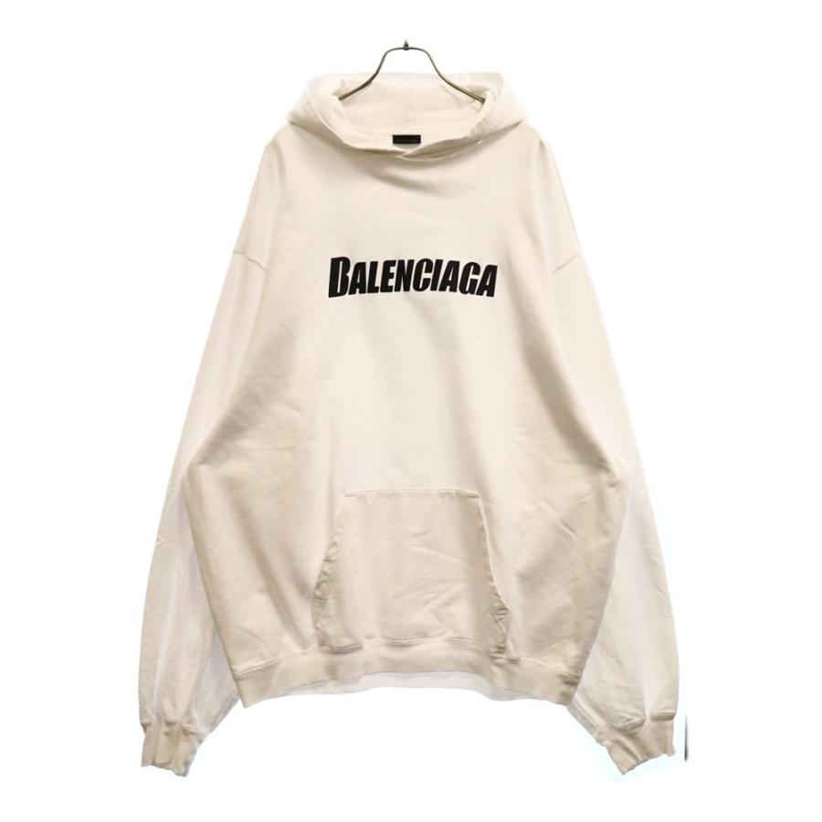 BALENCIAGA（バレンシアガ） 22AW Destroyed Logo-Print Hoodie