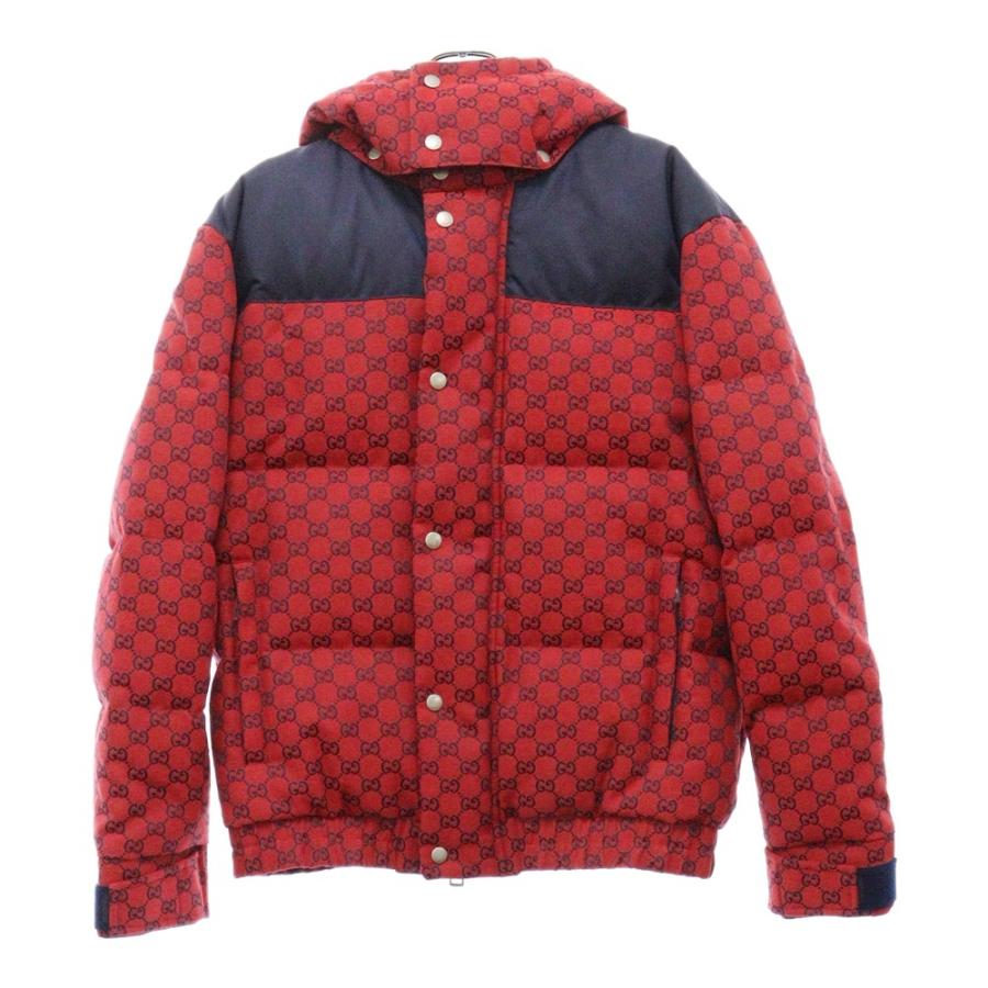 GUCCI グッチ 23AW GGキャンバス ダウンジャケット レッド GUCCI グッチ 23AW GGキャンバス ダウンジャケット レッド