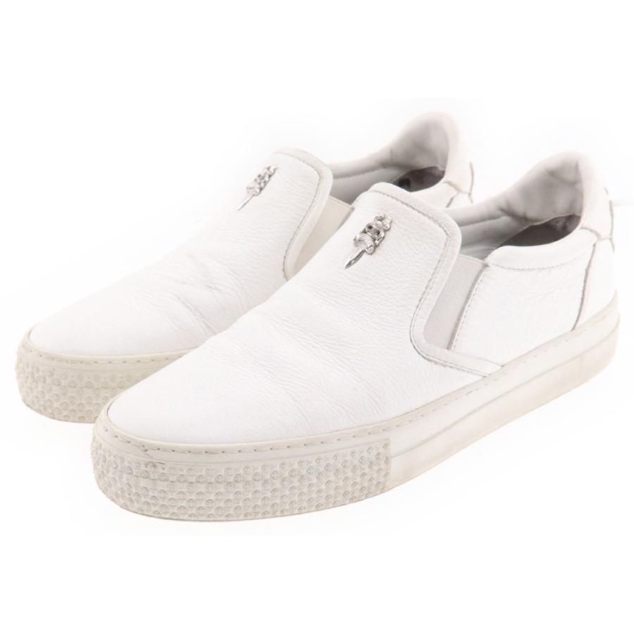 CHROME HEARTS クロムハーツ SLIP ON スリッポン CHプラス レザー  
