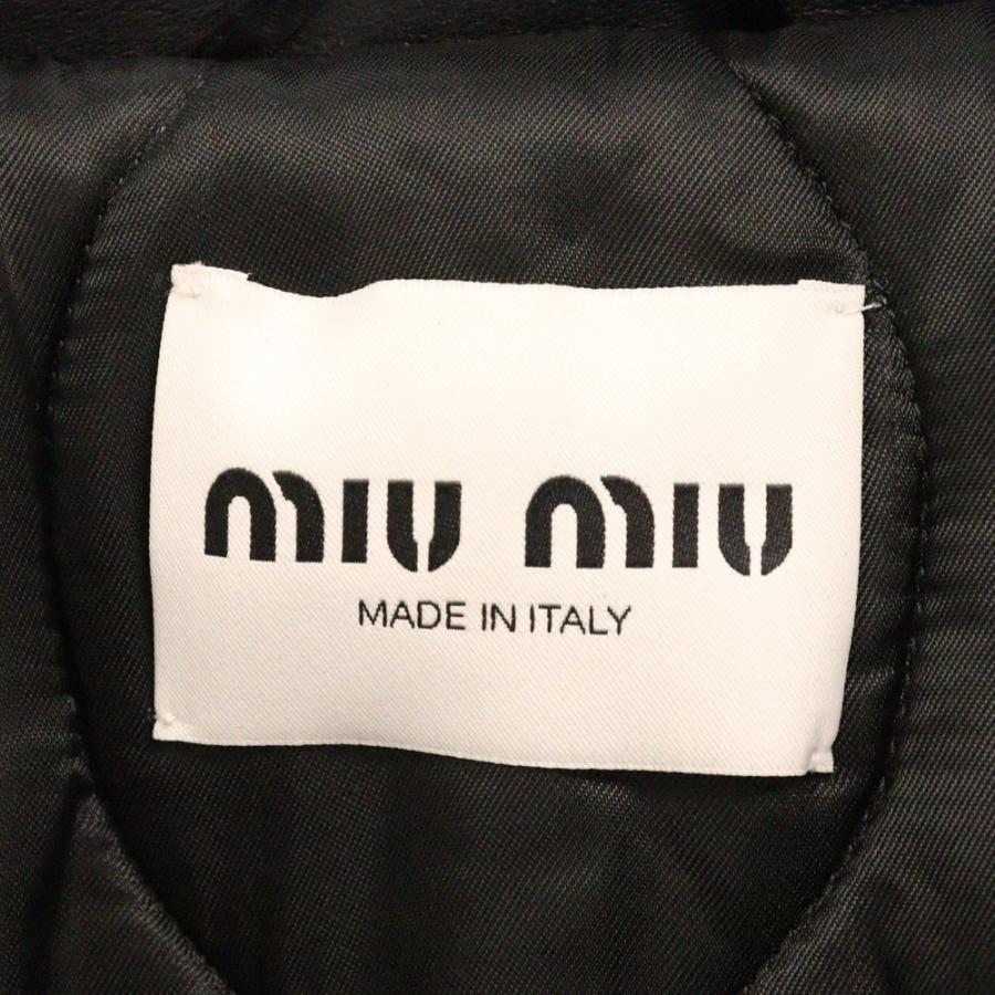 miumiu ミュウミュウ ワックス加工 キャンバス ブルゾン