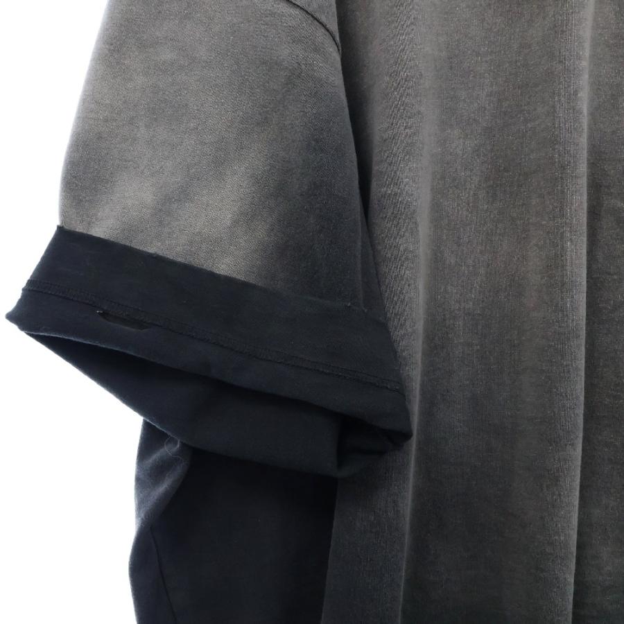 【B'z 稲葉 着用】ミハラヤスヒロ Tシャツ ダメージ加工 グレー サイズ48 B'z 稲葉 着用】ミハラヤスヒロ Tシャツ ダメージ加工 グレー サイズ48