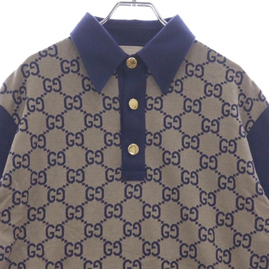 GUCCI グッチ 22AW GG LOGO COTTON POLO 682015 XJD1F GGロゴ