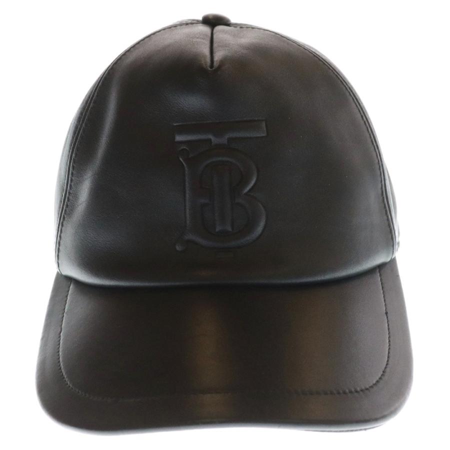 BURBERRY BURBERRYS バーバリーズ フロントロゴ レザー キャップ 
