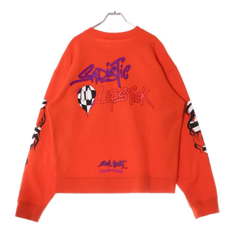 CHROME HEARTS クロムハーツ 23SS ×MATTY BOY SPARK THE HEART SWTSHRT マッティボーイ プロスパーク ザ ハート プリント クルーネックスウェットトレーナー レッド CHROME HEARTS（クロムハーツ） 23SS ×マッティボーイ プロスパーク ザ