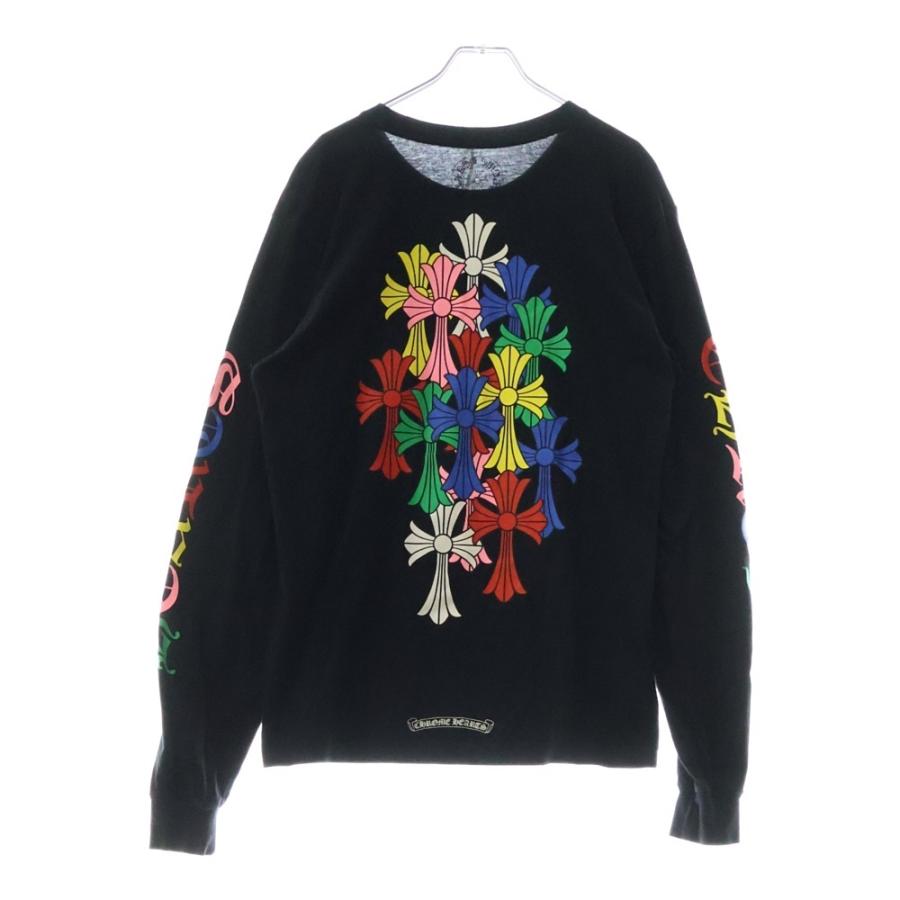 CHROME HEARTS マルチカラー長袖カットソー CHROME HEARTSマルチセメタリークロスプリント長袖カットソー ロンT