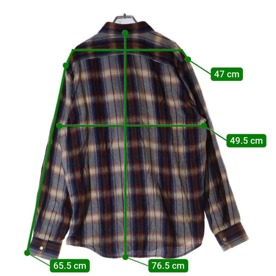 CELINE（セリーヌ） ルーズ チェック 長袖シャツ ブラウン 2C9820A08