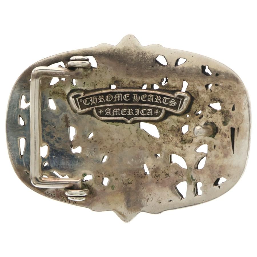 CHROME HEARTS クロムハーツ BUCKL CEMETERY 1.5 セメタリークロスバックル ベルト1.5 シルバー/ブラック CHROME HEARTS 1.5 Cemetery Cross Silver Buckle & Cemetery Cross