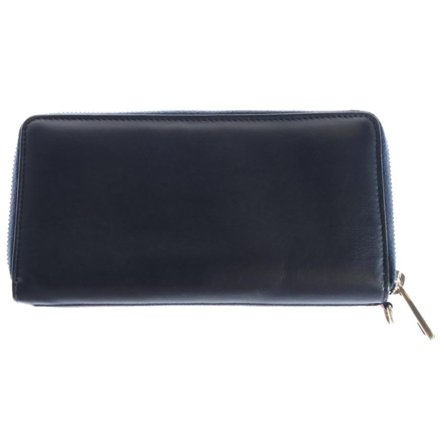 GUCCI（グッチ） ラウンドジップ レザーウォレット ネイビー 344096