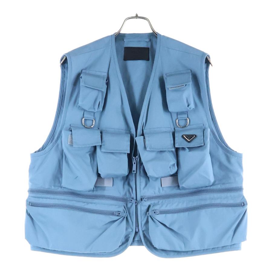 prada 2013ss ネイビーアイボリー ノースリーブベスト PRADA（プラダ） 24SS ユーティリティー ベスト トライアングルロゴ