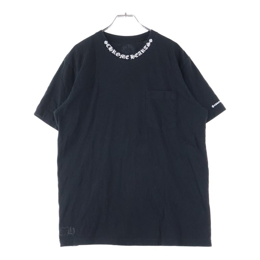 CHROME HEARTS クロムハーツ CH T-SHIRT ネックロゴ クルーネック半袖T 