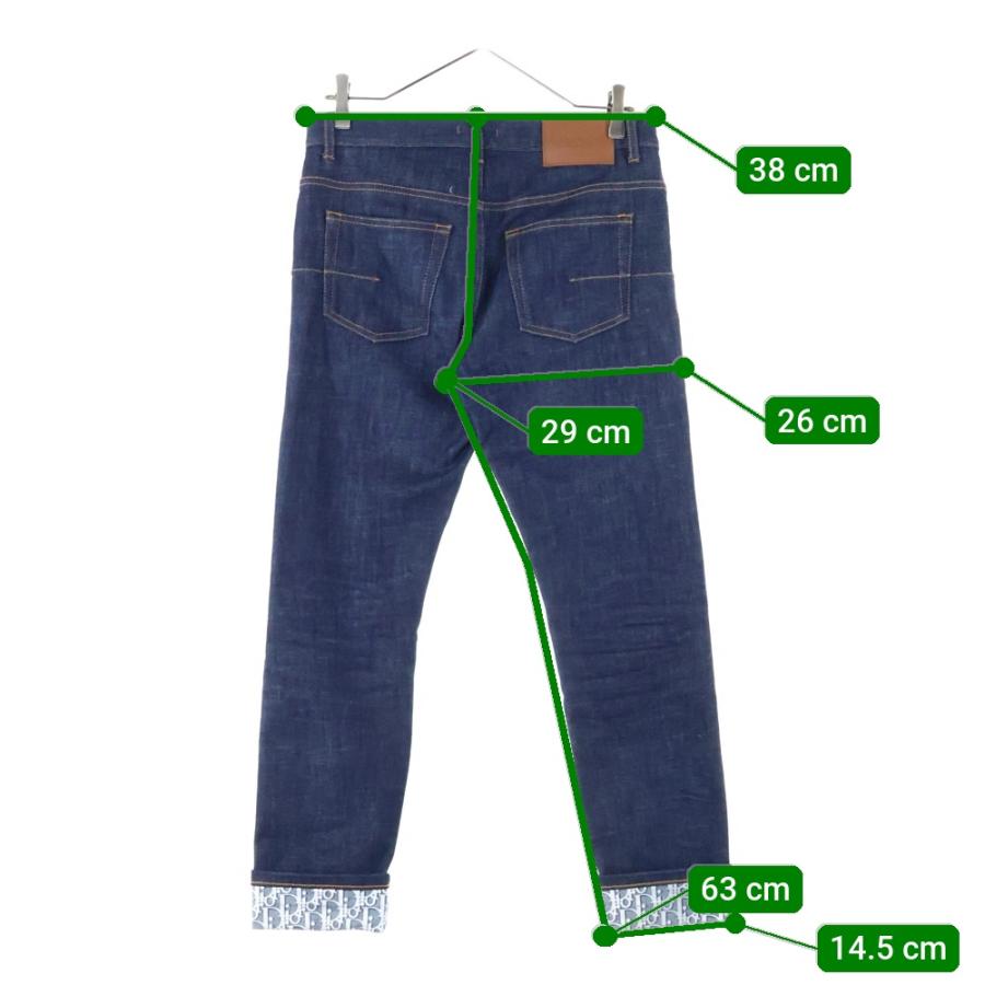 DIOR ディオール Oblique Low Cotton Denim Pants 193DS10J226X