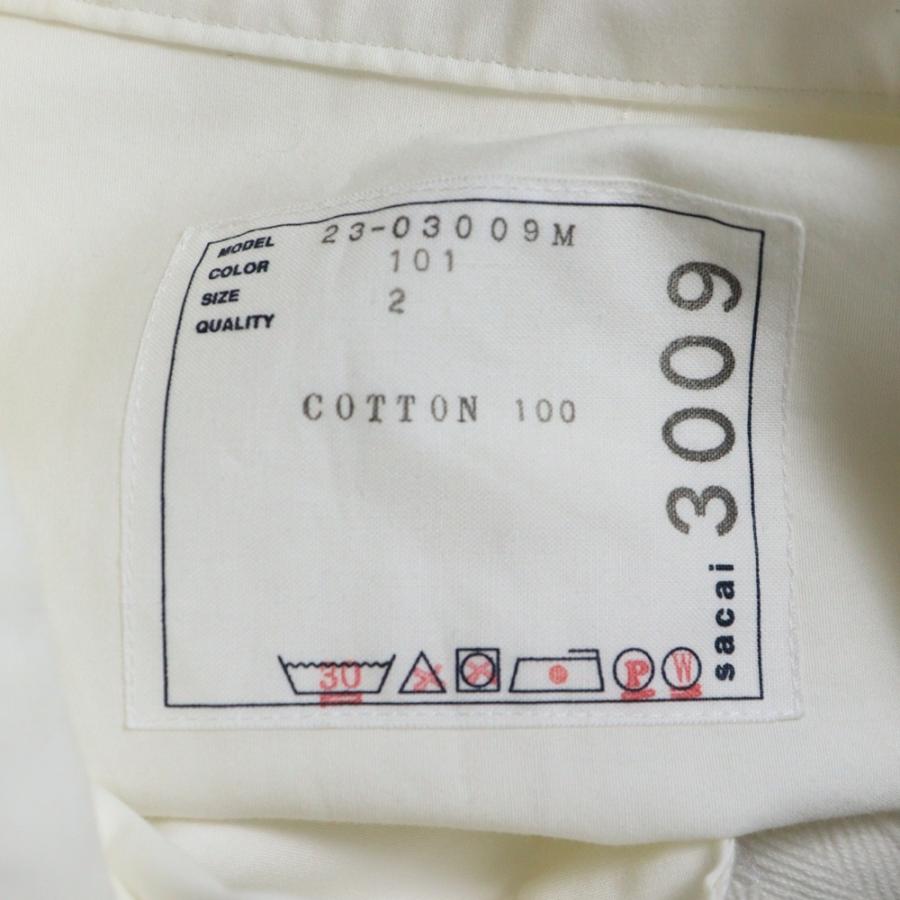 sacai（サカイ） 23SS コットンポプリンシャツ オーバーサイズ
