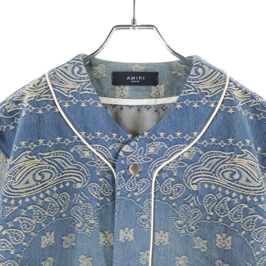 AMIRI（アミリ） エンブロイダリー バンダナ デニム ベースボール
