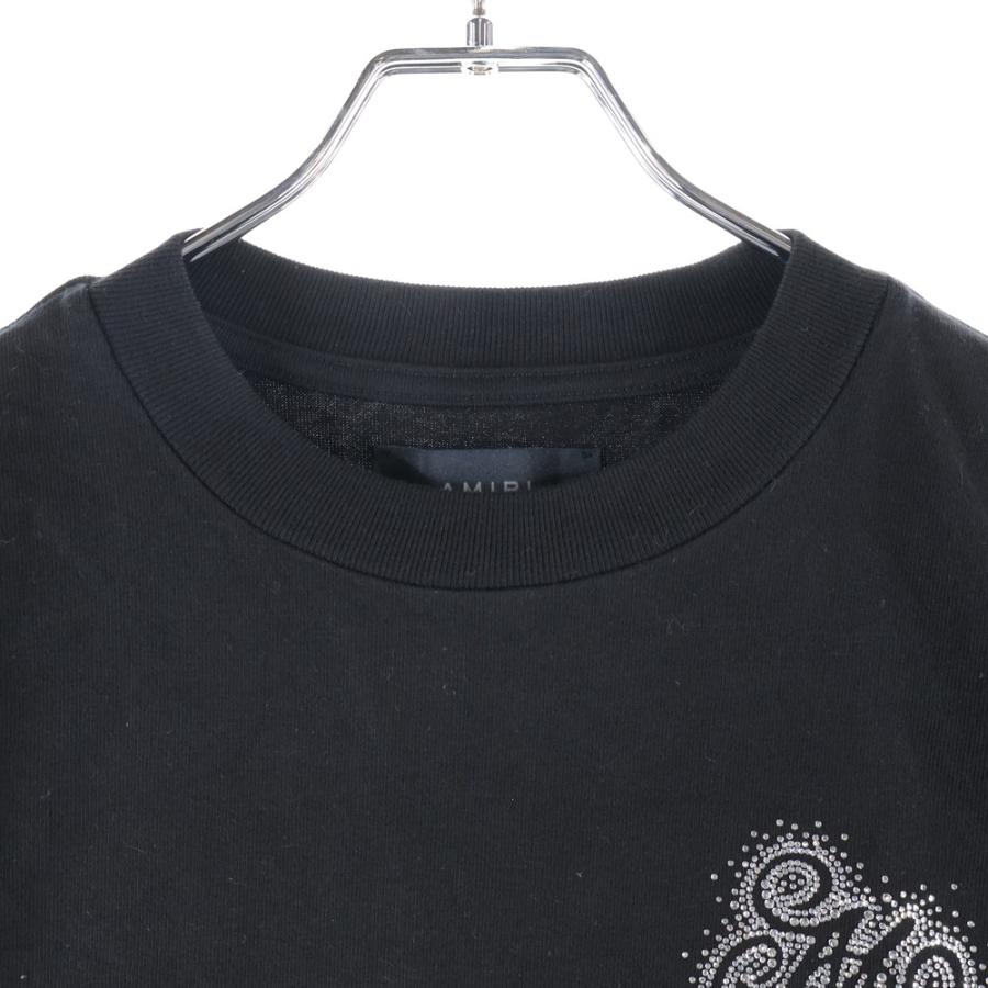 AMIRI（アミリ） ロゴ ラインストーン 半袖Tシャツ カットソー