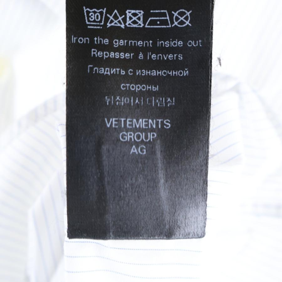 VETEMENTS（ヴェトモン） 21AW Cut-Up Logo Shirt フロントロゴ